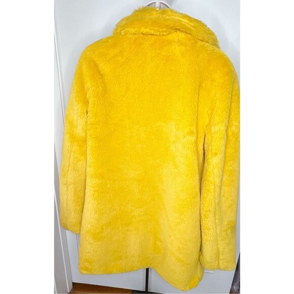 Yellow Faux Fur Teddy Jacket - Picture 5 of 5